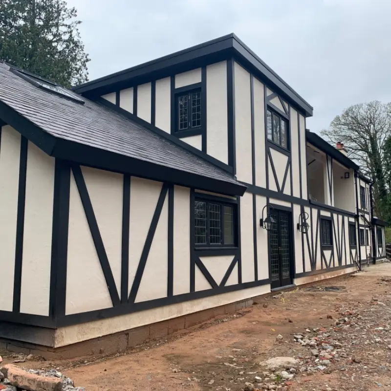 house in a mock tudor style